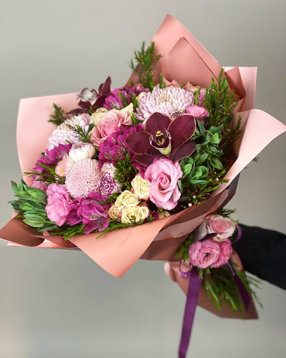 Vimy Pembe Anastasia Çiçek Buketi